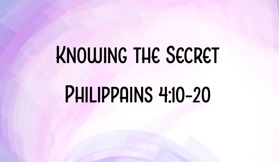 June 2nd, 2024 "Knowing the Secret"