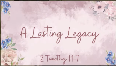 May 10, 2026 - "A Lasting Legacy"
